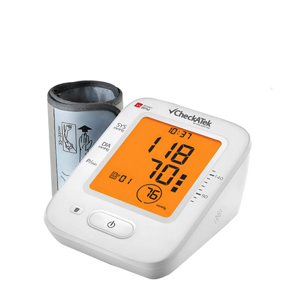 Baumanómetro digital para medir presión arterial con pantalla LCD y función de voz BD-1 | Marca Checkatek