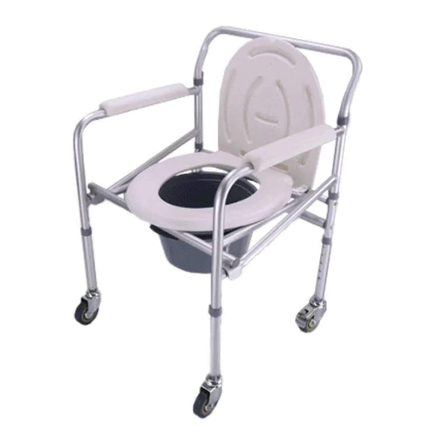 Silla Cómodo CON TAPA Y RUEDAS/CASTOR TOLIET- Marca Handy