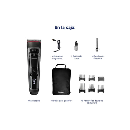 Rasuradora para Cabello, Corte de Cabello Profesional en casa con 7 Accesorios MN5X