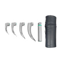 Estuche de Laringoscopio de Fibra Óptica McIntosh con 4 Hojas y Mango Universal Hergom Medical | Acero inoxidable