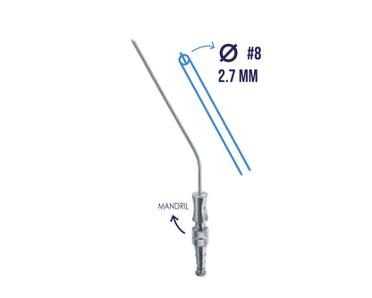 Cánula Frazier Ferguson Hergom Medical | Acero inoxidable de alta calidad