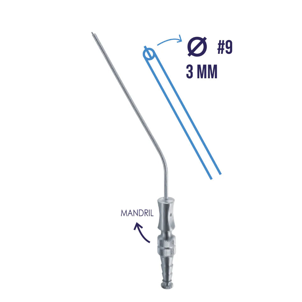 Cánula Frazier Ferguson Hergom Medical | Acero inoxidable de alta calidad