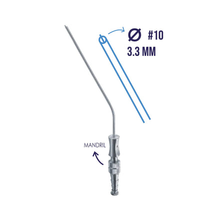 Cánula Frazier Ferguson Hergom Medical | Acero inoxidable de alta calidad