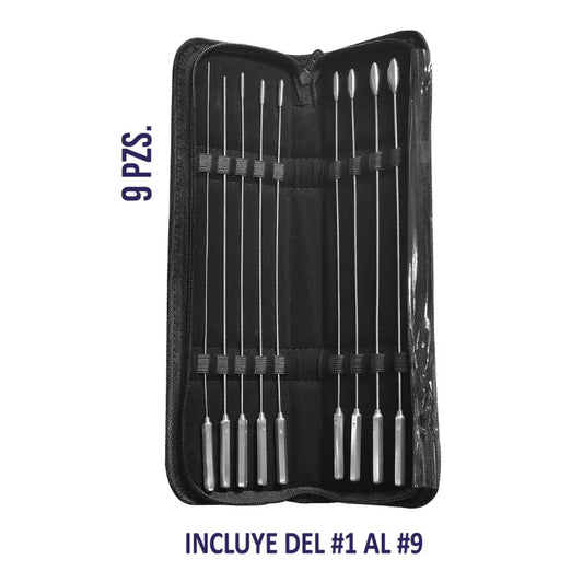 Set de Dilatadores de Bakes Hergom Silvery | Acero inoxidable