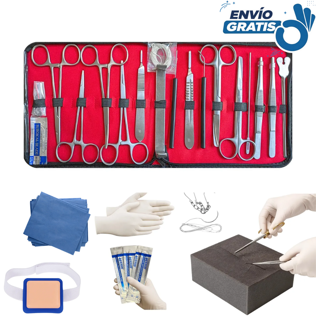 Estuche de Disección 26 piezas Hergom Silvery