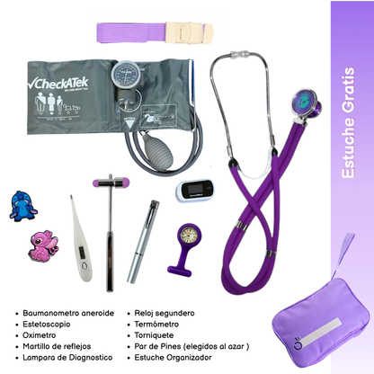 Kit Para Estudiantes  De Medicina y Enfermería Con Equipo Básico y Estuche Portátil