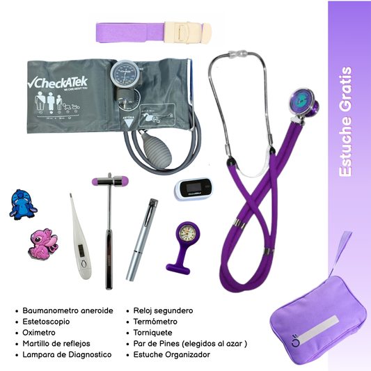 Kit Para Estudiantes  De Medicina y Enfermería Con Equipo Básico y Estuche Portátil