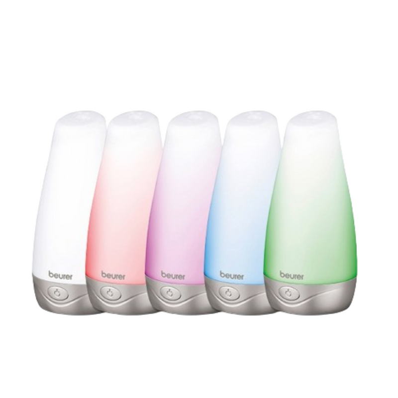 Difusor de Aroma, con Luz LED, Funcionamiento Silencioso, Humidifica, Aromaterapia y Nebuliza, (LA30) Beurer