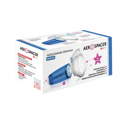 Aerocámara Premium Aerospacer con Mascarilla y Boquilla – Adulto