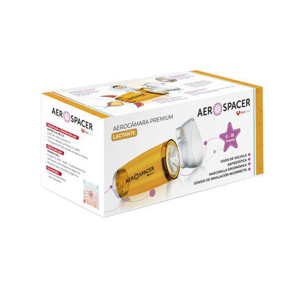 Aerocámara Premium Aerospacer con Mascarilla y Boquilla – Lactante