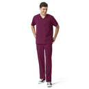 2X1 Set Uniforme Quirúrgico de Filipina Médica con Cuello V + Pantalón con Panel de Punto para Hombre - Marca Wink Aero