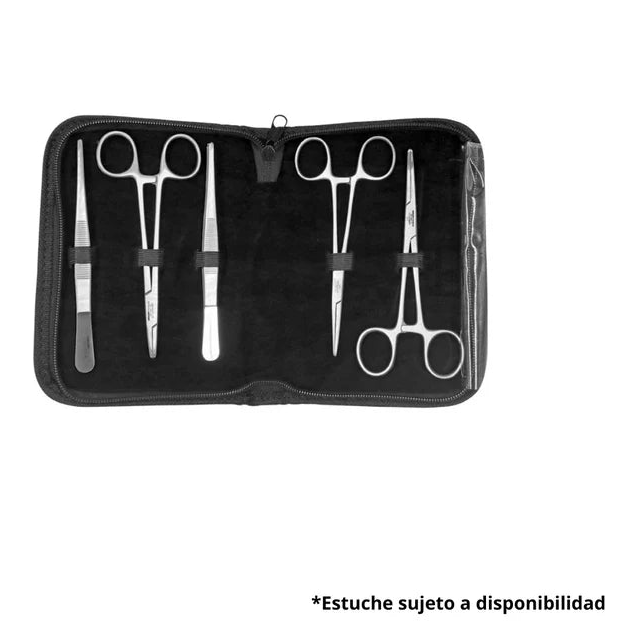 Estuche de Sutura con 5 piezas Hergom Medical | Acero inoxidable - El Doctorcito
