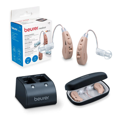 Par de Amplificadores Auditivos Beurer, Auxiliar para Oído Recargables HA85 Marca Beurer