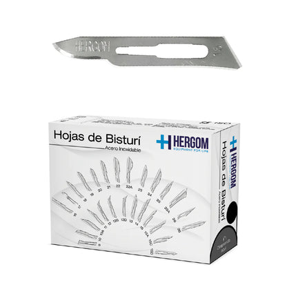 Hojas para Bisturí Hergom Medical | Caja con 100 Piezas