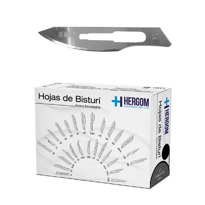 Hojas para Bisturí Hergom Medical | Caja con 100 Piezas