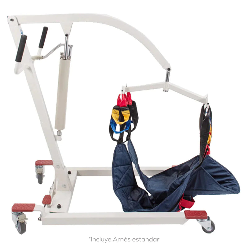 GRÚA HIDRÁULICA PARA ELEVACIÓN DE PACIENTE MANUAL. CAPACIDAD 185 KG. RANGO DE ELEVACIÓN 78 CM. (HGY106)