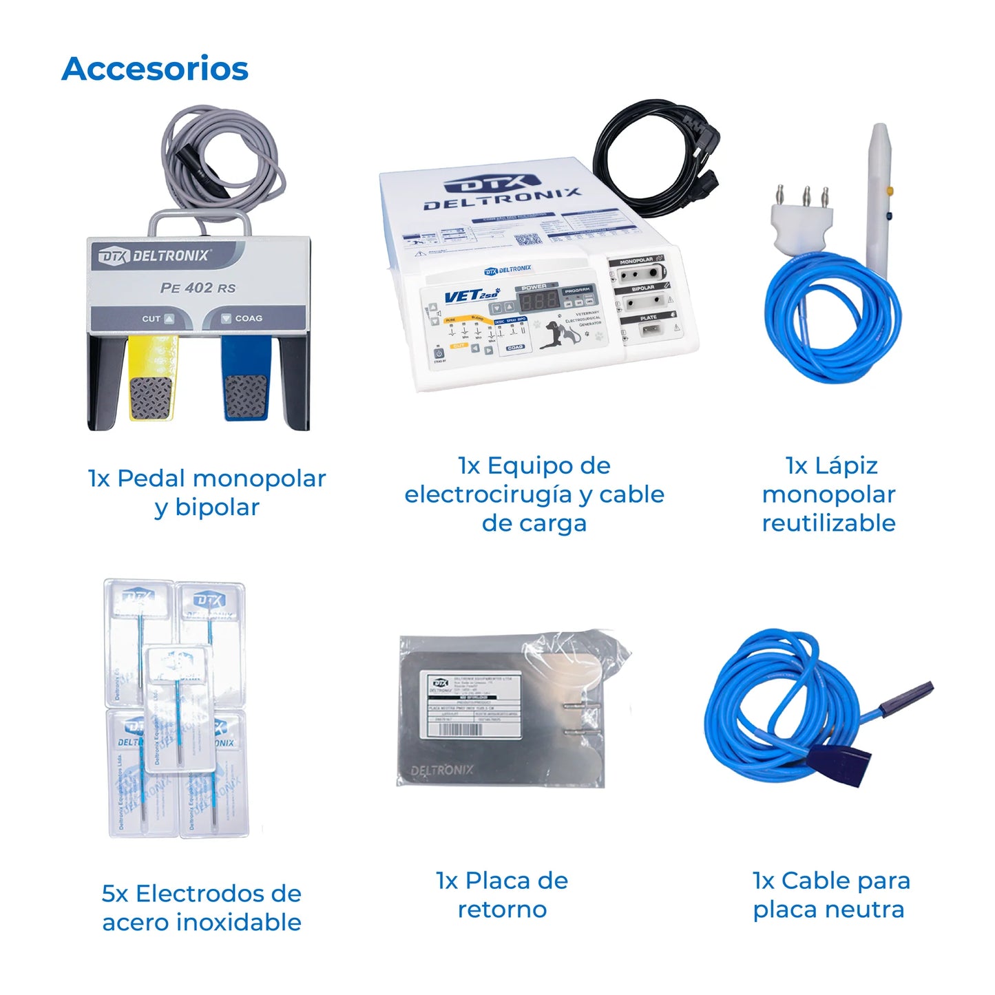 Unidad de electrocirugía de alta frecuencia veterinario de 150 w con función bipolar - Marca Deltronix
