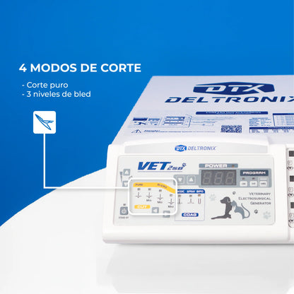 Unidad de electrocirugía de alta frecuencia veterinario de 150 w con función bipolar - Marca Deltronix