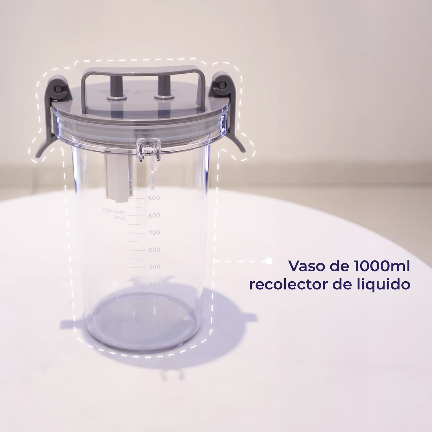 Aspirador de Flemas y Secreciones Portátil de Hasta 28 Litros por Minuto con Presión Regulable - Marca Hergom  7E-B