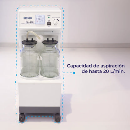 Aspirador Quirúrgico de Flemas y Secreciones de 20 L x minuto, Modelo 7A-23B