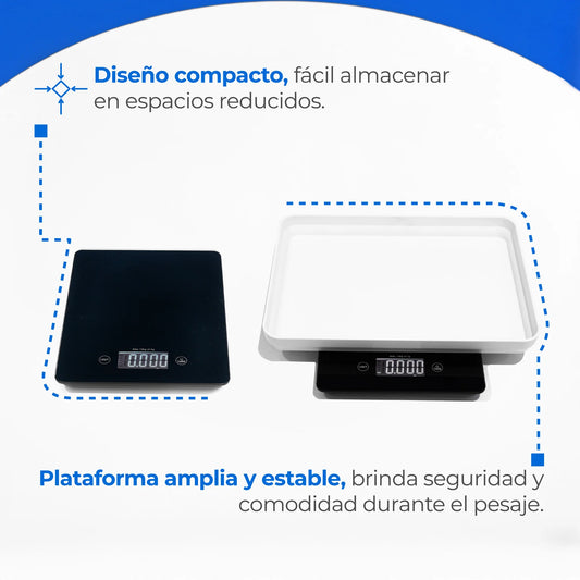 Báscula veterinaria digital inalambrica para perros o gatos de 10 kg con función Tara | Alta precisión K43PRO | Marca Hergom Vet