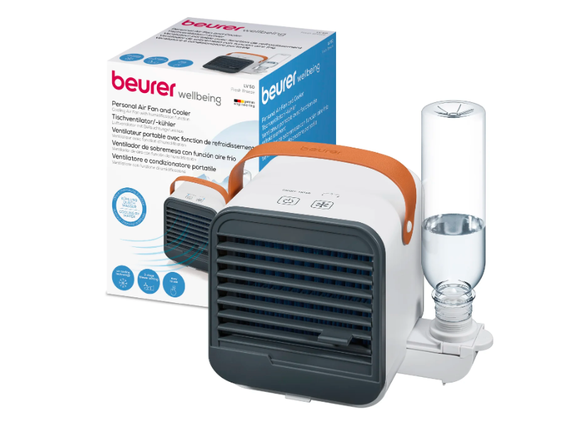 Mini enfriador y ventilador de Aire Portátil / Mini Aire Acondicionado LV50 Marca Beurer con conexión USB