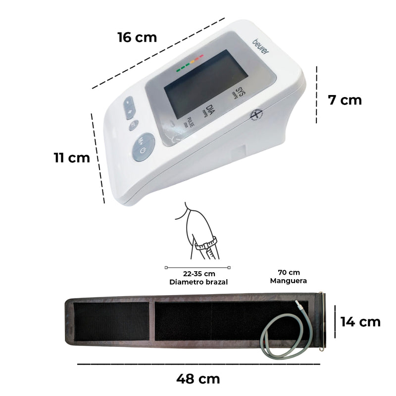 MONITOR DE PRESIÓN ARTERIAL BAUMANÓMETRO DIGITAL DE BRAZO BM26 BEURER