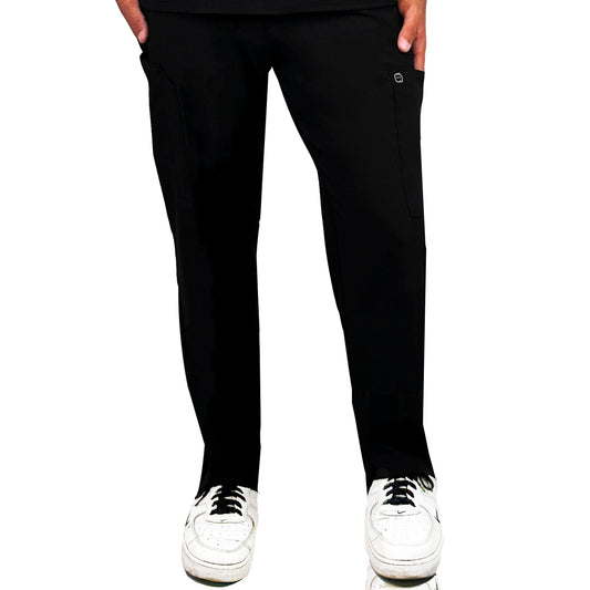 PANTALÓN CARGO FRONTAL LISO PARA HOMBRE COLOR NEGRO (5355-BLAC)