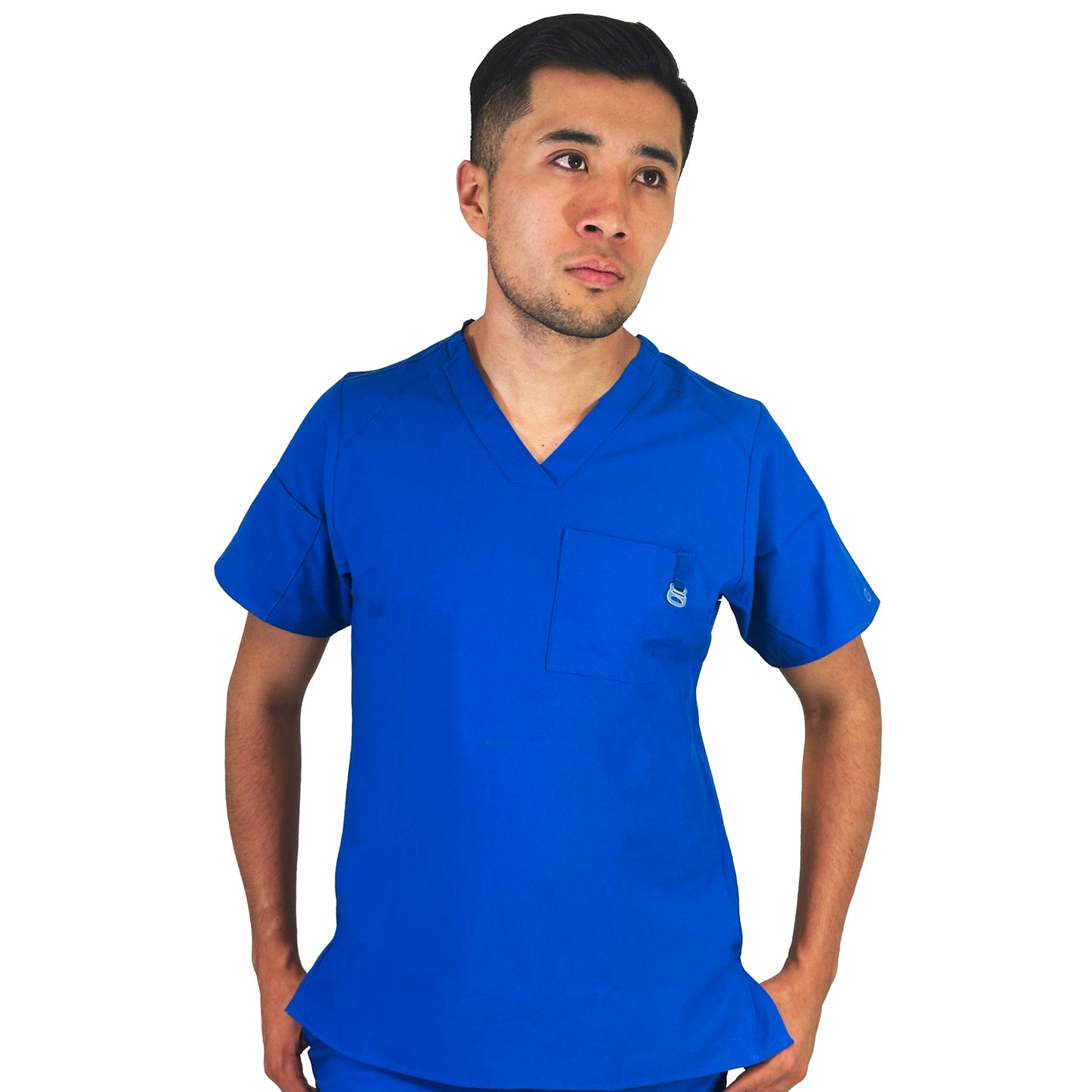 FILIPINA DE CUELLO EN V PARA HOMBRE COLOR AZUL REY (6355-ROYA)