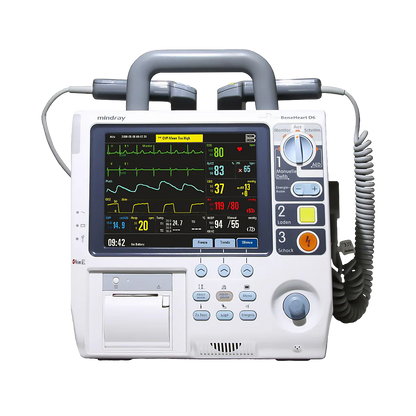 Desfibrilador Monitor Bifásico Profesional 4 en 1 Desfibrilación Manual, DEA, Marcapasos y Monitorización / BeneHeart D6 Marca Mindray