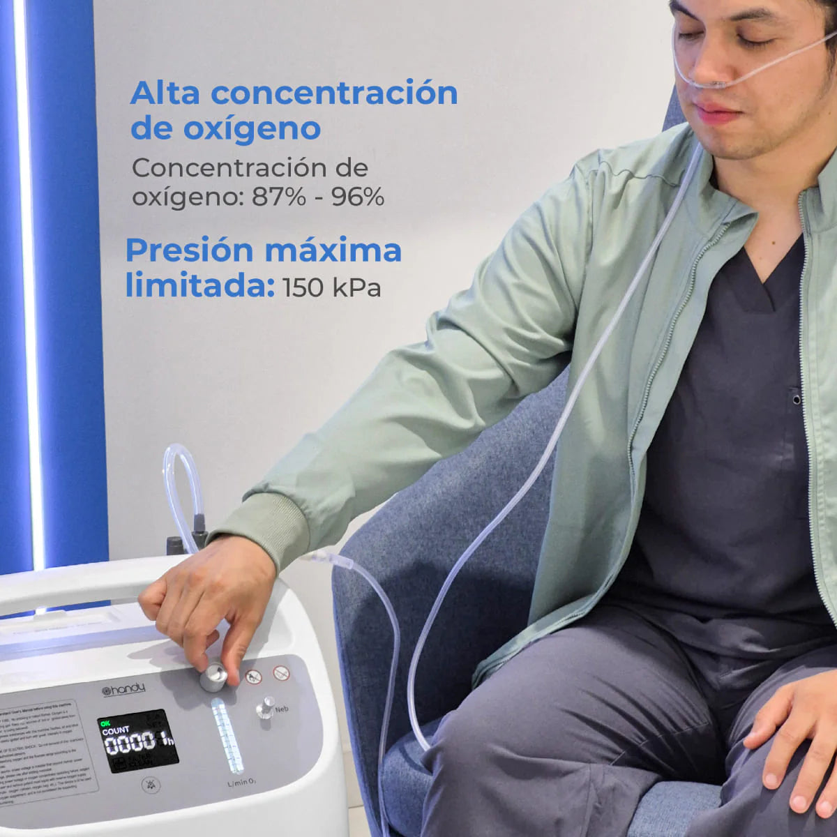 Concentrador de Oxigeno de 10 Litros por minuto de grádo médico OLV10F - Marca Handy
