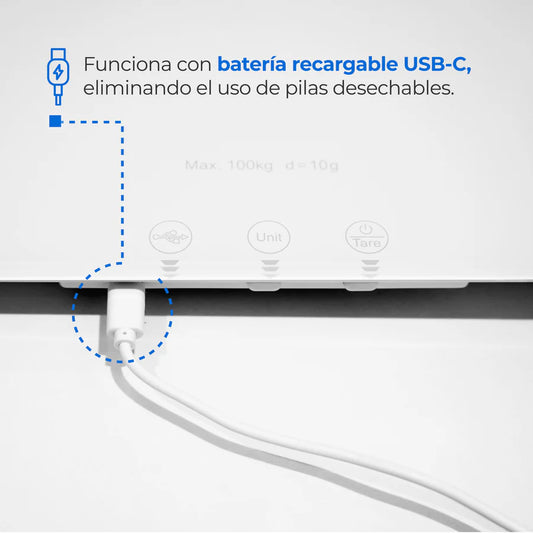 Báscula Veterinaria Digital inalámbrica recargable de alta precisión con función Tara y capacidad de hasta 100 kg P01E | Marca Hergom Vet