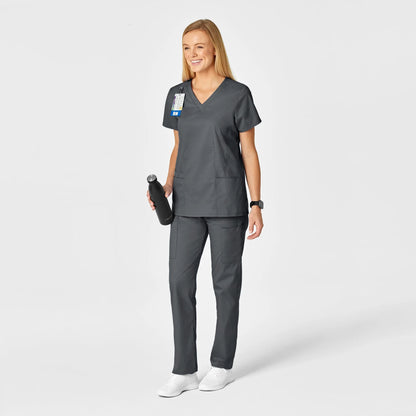 Set Uniforme de Filipina Médica con Cuello V + Pantalón Recto para Mujer - Marca WonderWork Wink