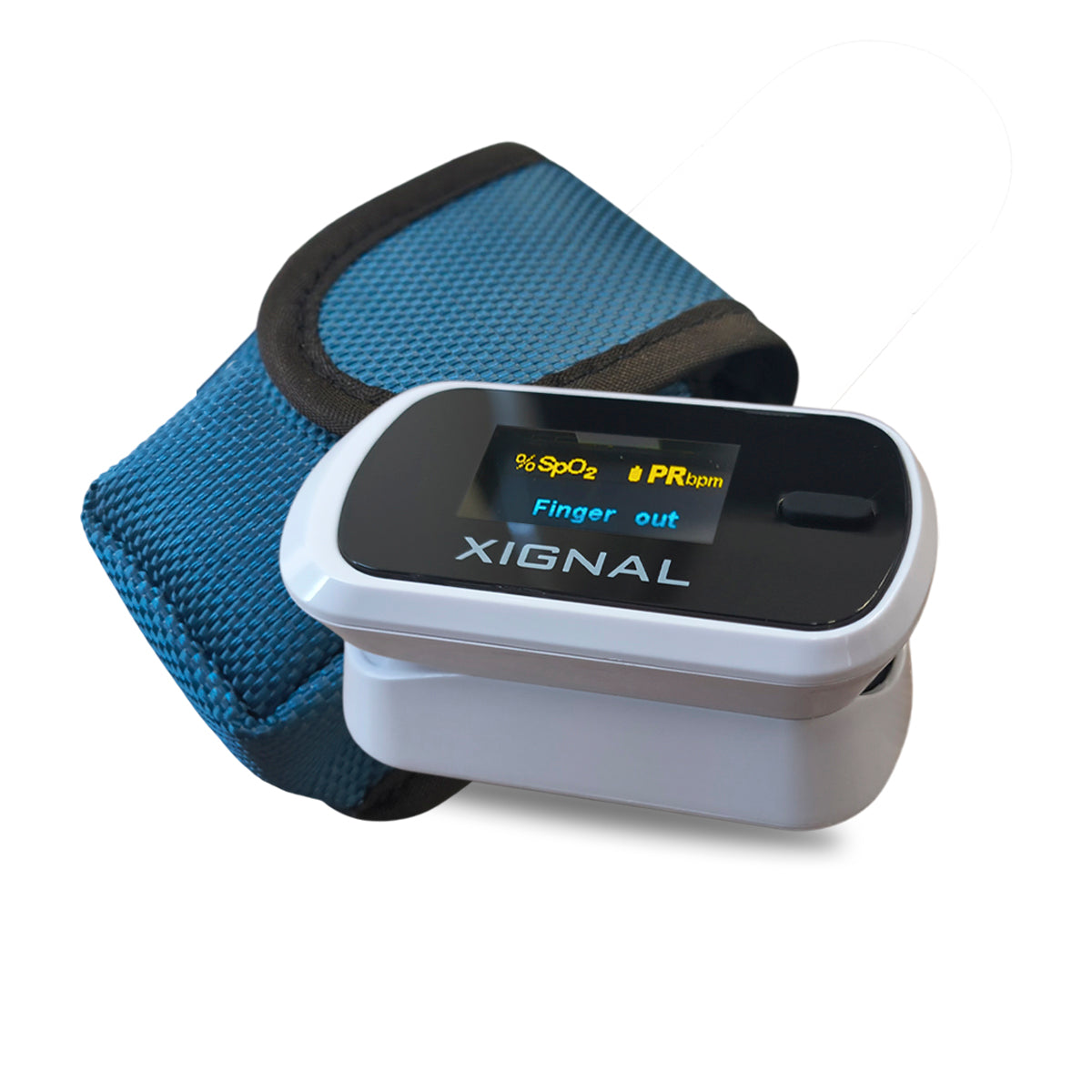 Oxímetro Digital de pulso para uso adulto y pediátrico, color gris/blanco - Marca Xignal