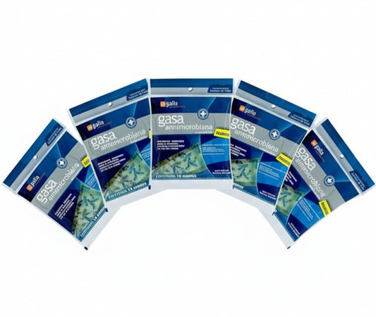 Kit de Gasas Esterilizadas 10x10 cm Tipo IV 8 Capas 24X20 Antimicrobiano