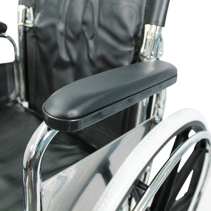 Silla De Ruedas HANDY Estructura Tubular Plegable, con Reposapiés Desmontable y Frenos Reforzados / S300 Marca Handy