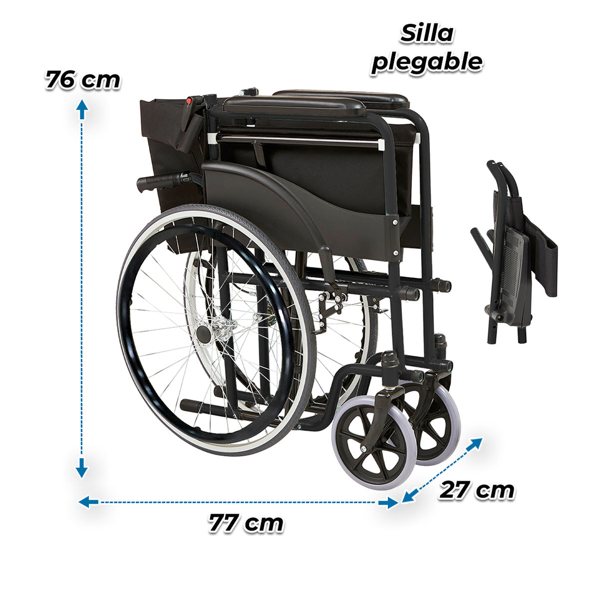 Silla de Ruedas Basica Marca Handy S100B