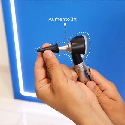 SET de Otoscopio y Oftalmoscopio de fibra óptica con luz LED - Marca Checkatek