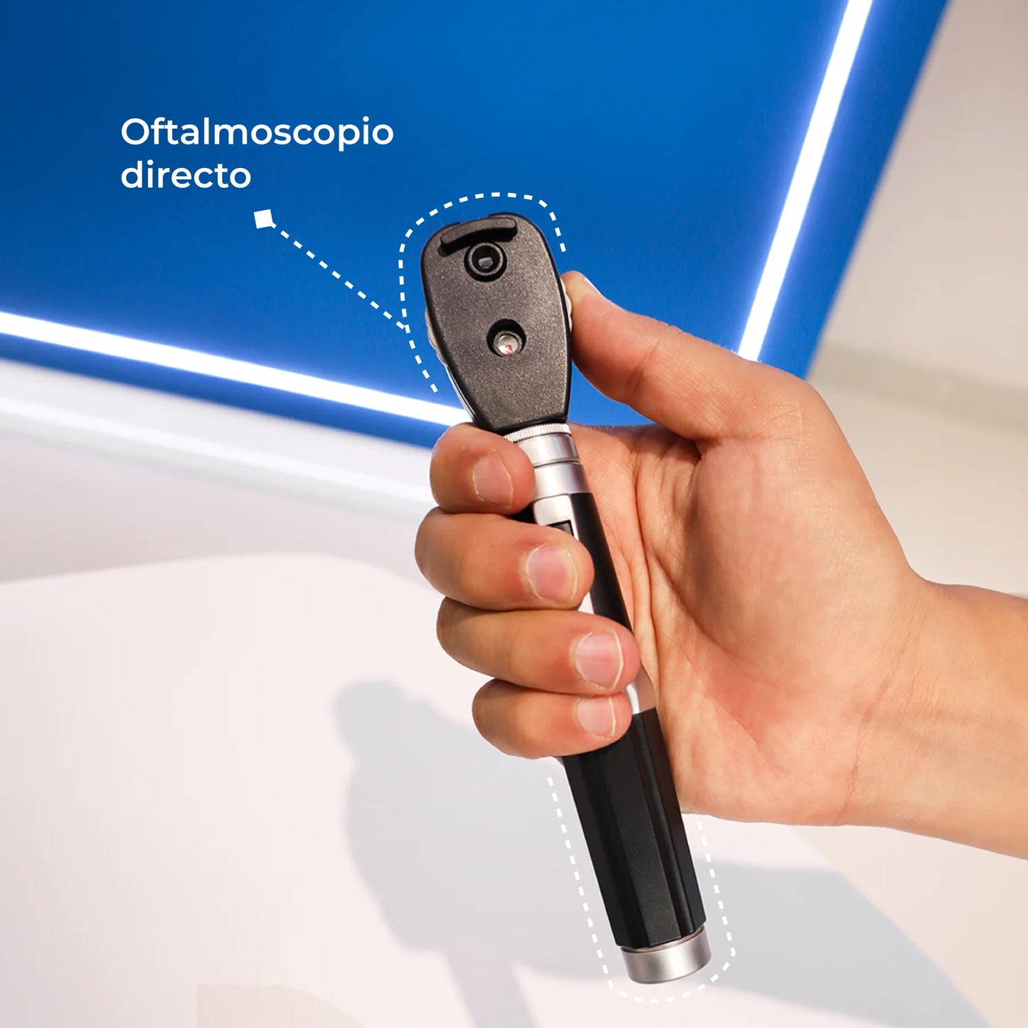 SET de Otoscopio y Oftalmoscopio de fibra óptica con luz LED - Marca Checkatek