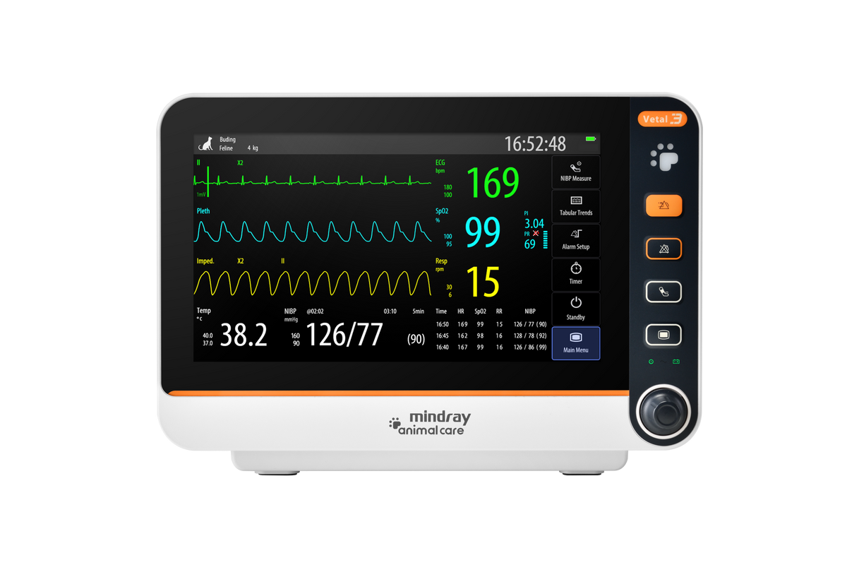 Monitor Veterinario Portátil de Signos Vitales VETAL3V Edición Naranja 🟠 - Marca Mindray  HERGOM MEDICAL