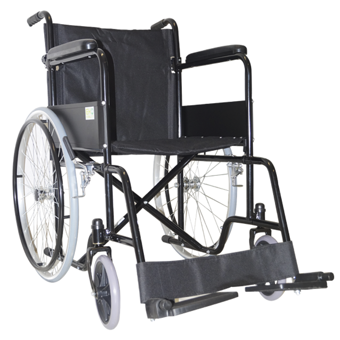 SILLA DE RUEDAS 18” FIJA SÓLIDA NEGRA WXD18NEFDAS