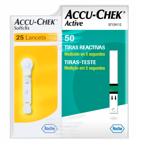 PROMO PACK 50 Tiras Reactivas Active + 25 Lancetas Softclix