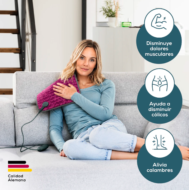 Almohadilla Térmica Extra Grande con 3 Niveles de Temperatura, Superficie Suave, Transpirable y Calentamiento Ultrarrápido / HK123