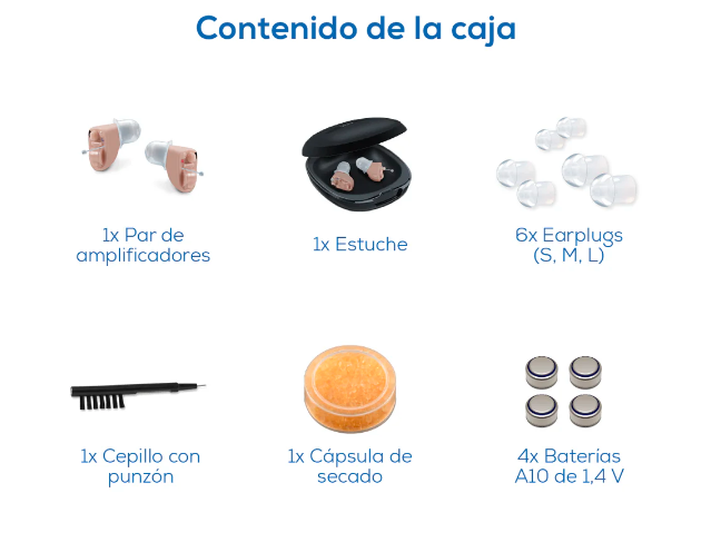 Aparato Auditivo HA60 Par Beurer / Amplificador Auditivo Ultra Discreto, Auxiliar para Oído