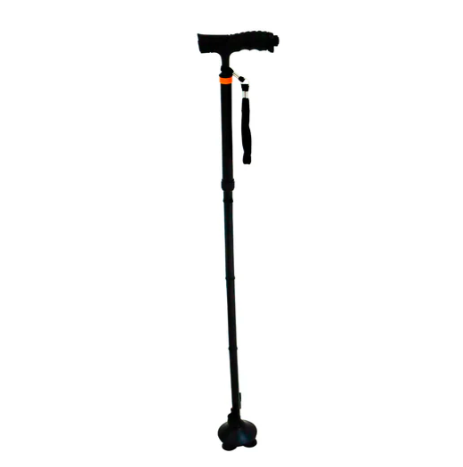 Bastón de aluminio plegable con luz led y base de pie giratoria - Marca Handy BSTEPXL