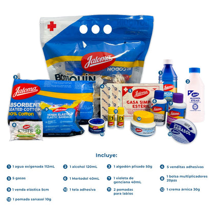 Botiquín de Primeros Auxilios de Bolsa Jaloma | Completo y Listo para Emergencias