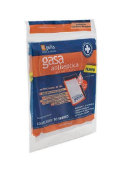 GASA ESTERILIZADA 10CMX10CM TIPO IV 8 CAPAS 24X20 ANTISÉPTICA BOLSA C/10 (GT02994)