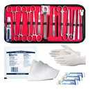 Estuche de Disección 20 Piezas + 5 Piezas de Regalo Hergom Silvery