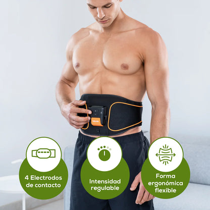 Cinturón Electroestimulador EM37 para Onificación Abdominal de 4 Electrodos y 5 Programas de Entrenamiento, Tamaño de 75 a 140 cm / EM37 Marca Beurer