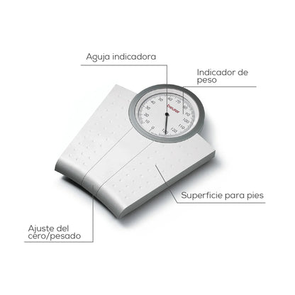Báscula mecánica de hasta 130 con diseño clásico y superficie antideslizante modelo MS50 Marca Beurer